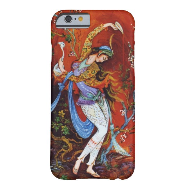 Persian Woman Dancing with Bird & Wine Case-Mate iPhone Case (Back)