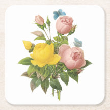 Persian yellow rose, tea rose by Redouté