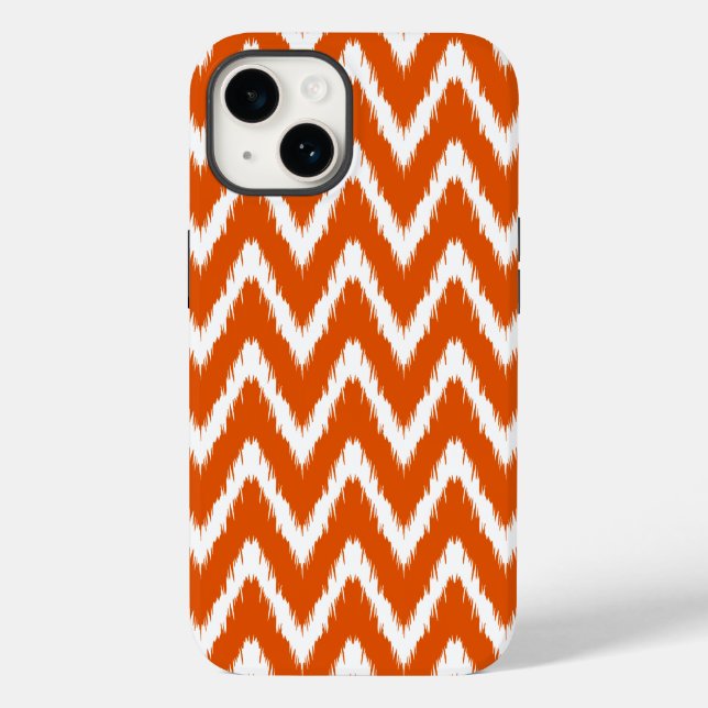 Persimmon Asian Moods Ikat Chevrons Case-Mate iPhone Case (Back)