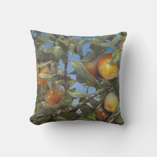 Persimmon Fruit Tree Beautiful Original Artwork Cushion