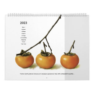 Persimmon & Fruit Tree Four Season Photograph Calendar