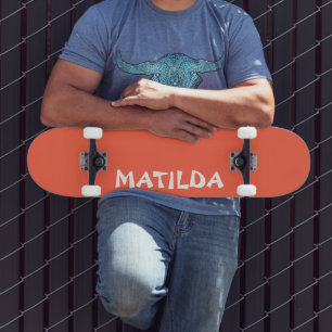 Persimmon Modern Name Stylish Trendy Skateboard