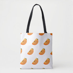 Persimmon pattern isolated on a white background. tote bag