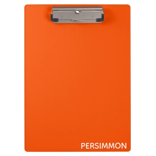 Persimmon red color name clipboard (Front)