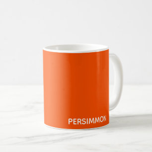 Persimmon red colour name coffee mug
