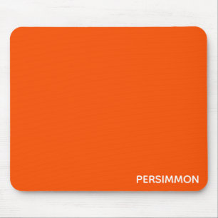 Persimmon red colour name mouse pad