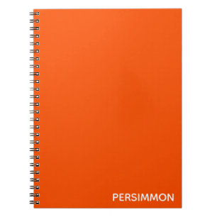Persimmon red colour name notebook