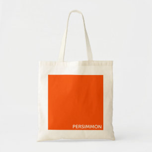 Persimmon red colour name tote bag