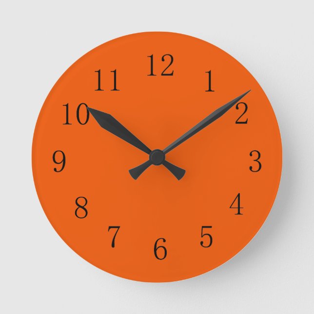 Persimmon Red Kitchen Wall Clock (Front)