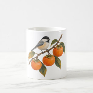 Persimmons and a Songbird Coffee Mug