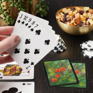 Persimmons in the October Mist by Alfred Fox Playing Cards