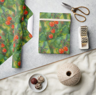 Persimmons in the October Mist by Alfred Fox Wrapping Paper