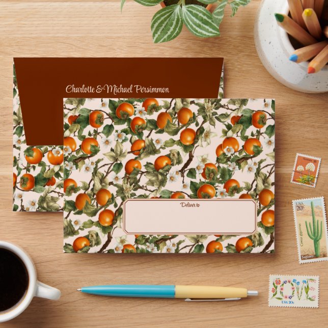 Persimmons Pattern Envelope (Desk)