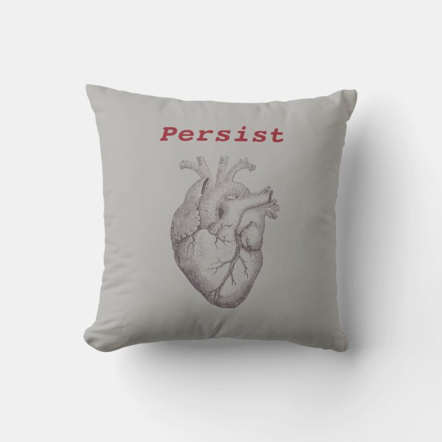 Persist ~ Heart Outdoor Cushion (Front)