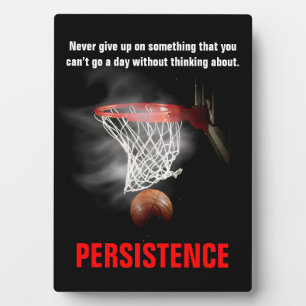 Persistence Basketball Inspirational Motivational Plaque