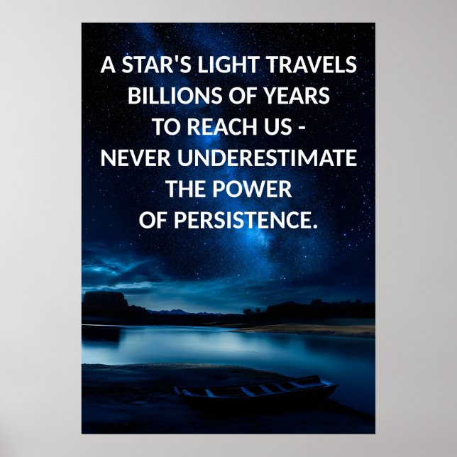 Persistence Motivational Poster Quotes (Front)