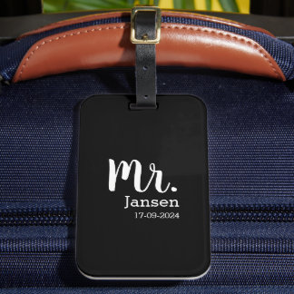 Persistent wedding gift for men luggage tag