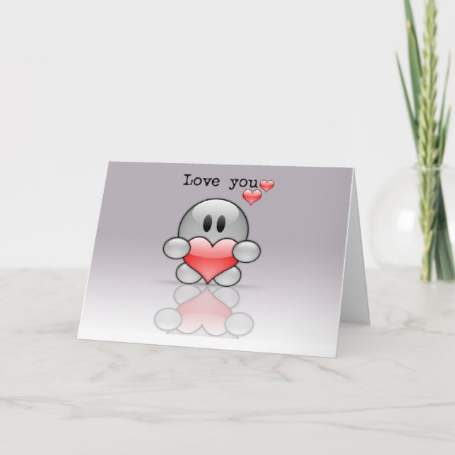 Persoanlize Cute "Love You" Card (Front)