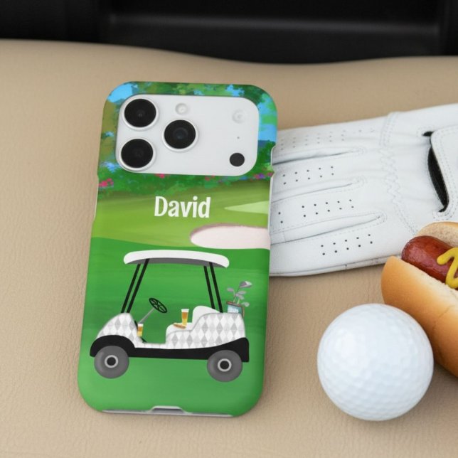 Persoanlized Golf With Cart, Beer, Hotdog (Creator Uploaded)
