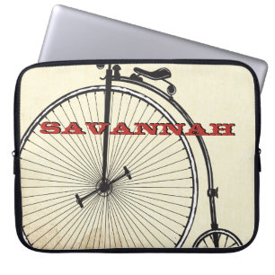 Persoanlized Vintage Bicycle Love 15 Inch Laptop Sleeve