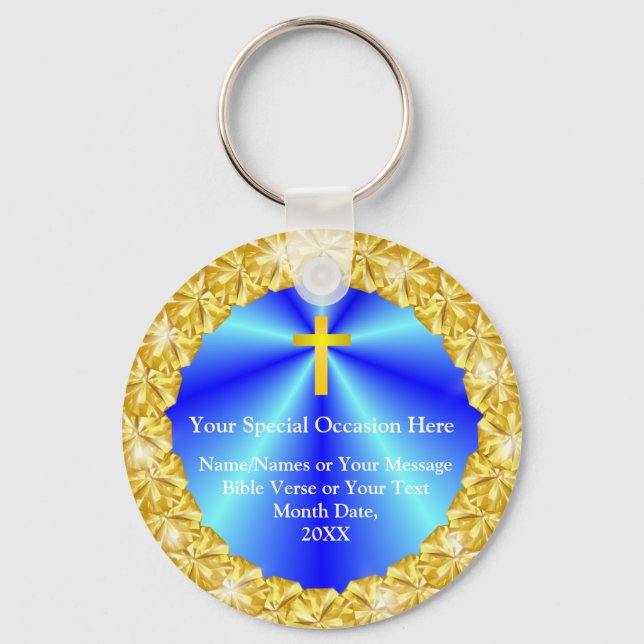 Persolised Christian Favours Keychain (Front)