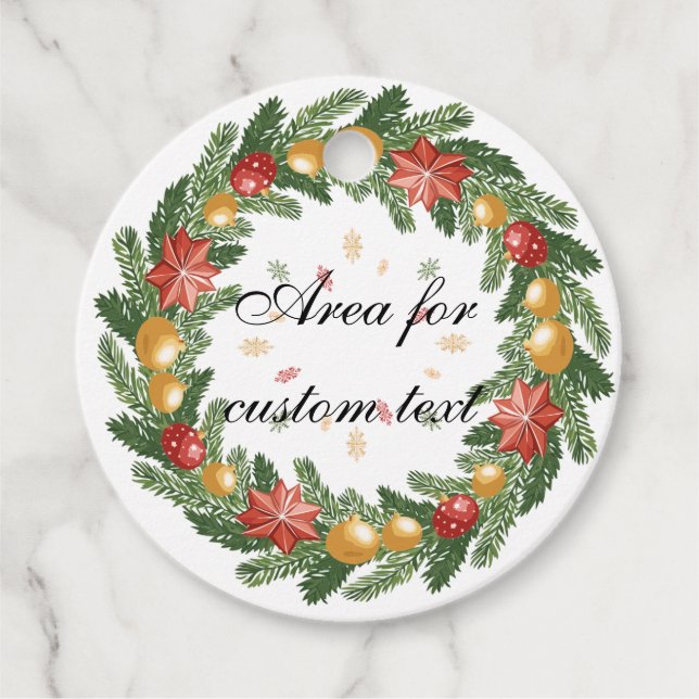 Persolized Christmas Favour Tags (Front)