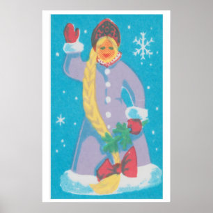 Person 1960s-70s Matchbox Label - Vintage Art Poster