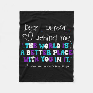 Person Behind Me Suicide Prevention Depression Awa Fleece Blanket