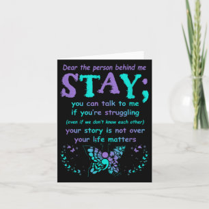 Person Behind Suicide Prevention Depression Awaren Card