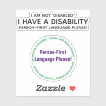 Person-first Disability Custom-Cut Vinyl Sticker