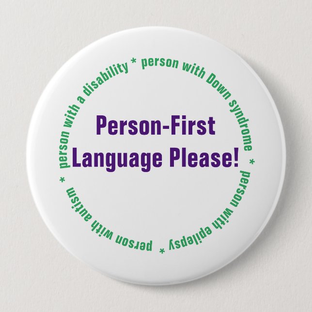 Person First Language Button (Front)