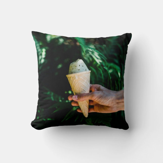 Person holding ice cream cushion (Front)