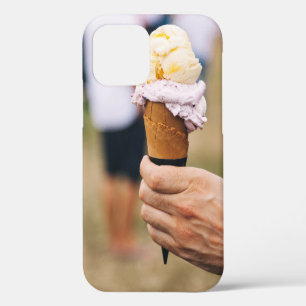 Person holding ice cream on cone iPhone 12 case