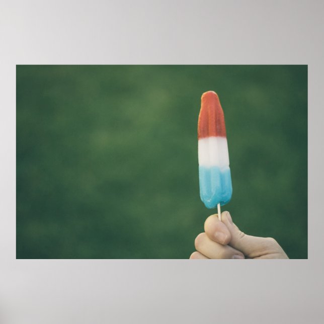 Person holding ice pop poster (Front)