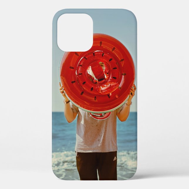 Person holding watermelon-themed inflatable ring Case-Mate iPhone case (Back)