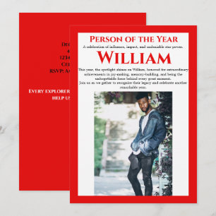 Person Of The Year Birthday  Invitation