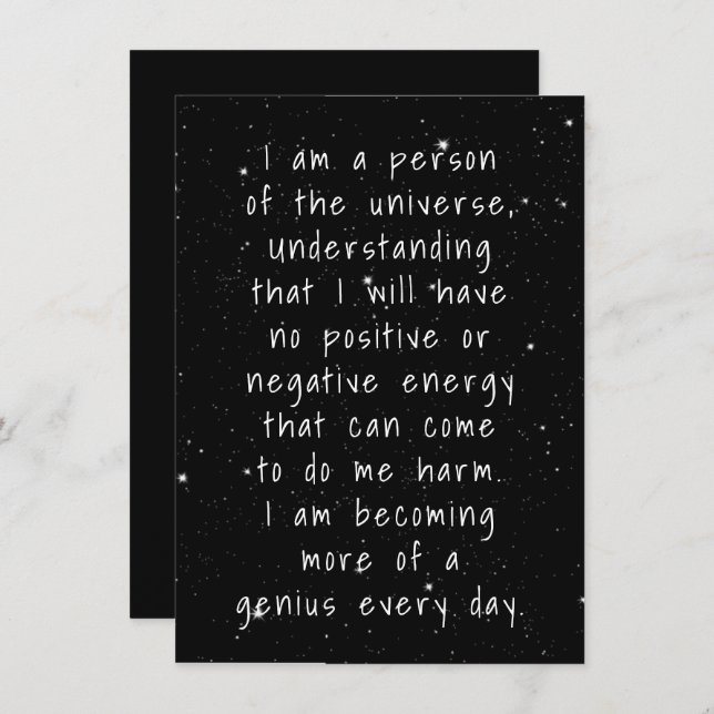 Person Of Universe Stars   (Front/Back)