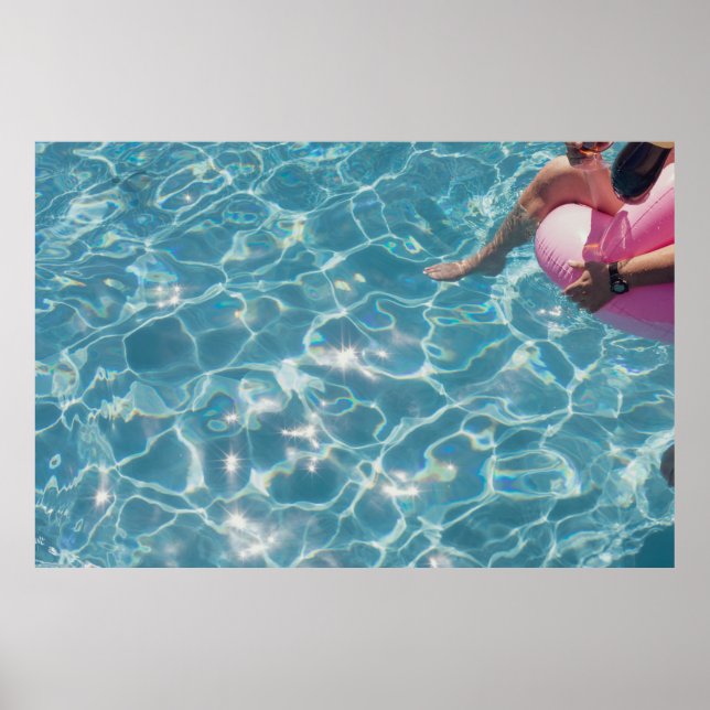 Person on swimming pool poster (Front)