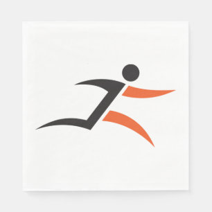 Person Running Design Napkin