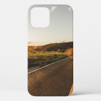 Person running in road in the morning