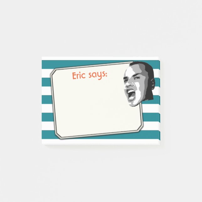 Person Shouting on White Stripes on any Colour Post-it Notes (Front)