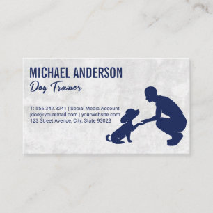 Person Training Puppy Animal Trainer Business Card