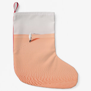 PERSON WALKING ON DESERT SMALL CHRISTMAS STOCKING
