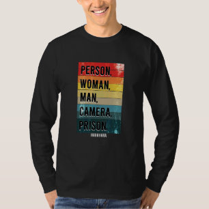 Person Woman Man Camera Prison Vintage Retro T-Shirt