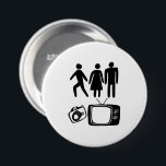 Person Woman Man Camera TV 7.5 Cm Round Badge<br><div class="desc">Add your own text or editing what is there. Check my shop for more!  If you buy it,  thank you! Be sure to share a pic on Instagram of it in action and tag me @shoshannahscribbles :)</div>