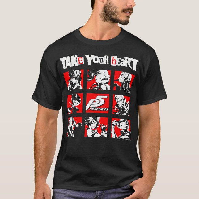 Persona 5 Character Squares T-Shirt (Front)