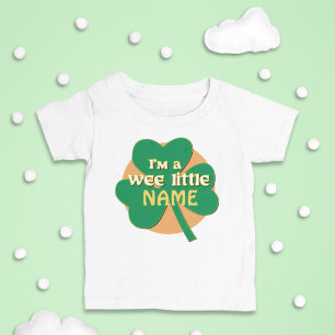 Personaiized I'm a Wee Little Name Irish Baby T-Shirt