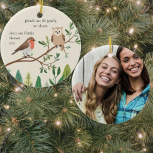 Personailzed Friends Christmas Gift Ceramic Tree Decoration