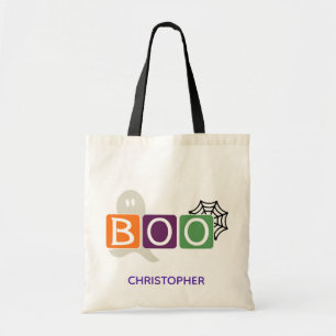 Personaized Halloween BOO Design Tote Bag