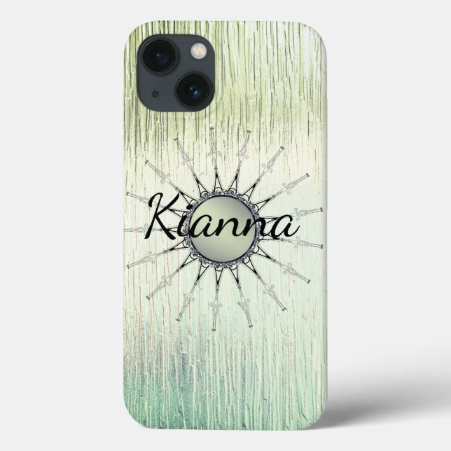 Personaized Mandala on Minty Frosted Glass    Case-Mate iPhone Case (Back)